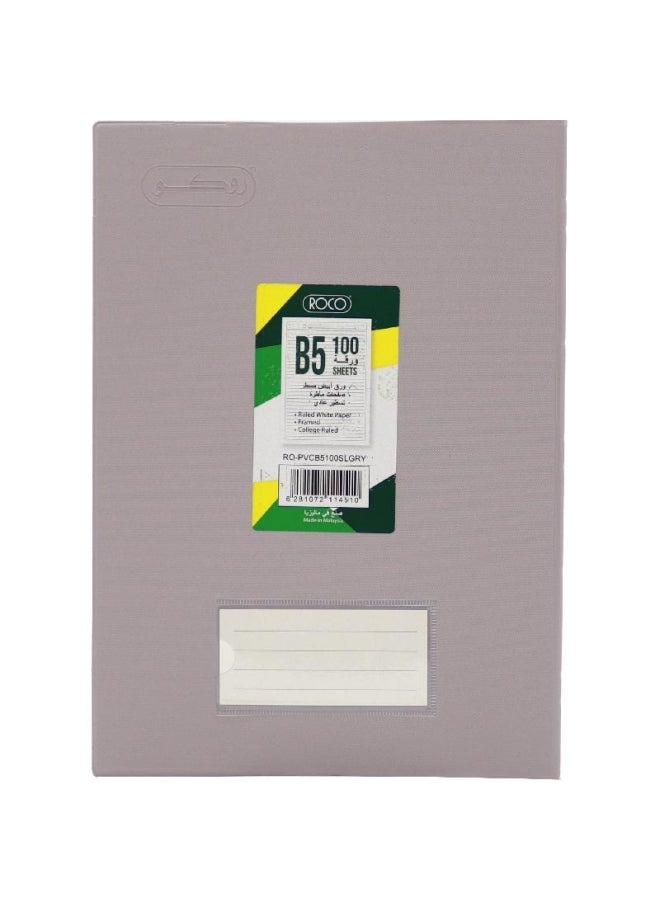 ROCO B5 Ruled Notebook Grey - Image 1