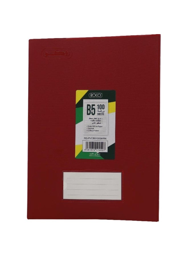 ROCO B5 Ruled Notebook Red - Image 1