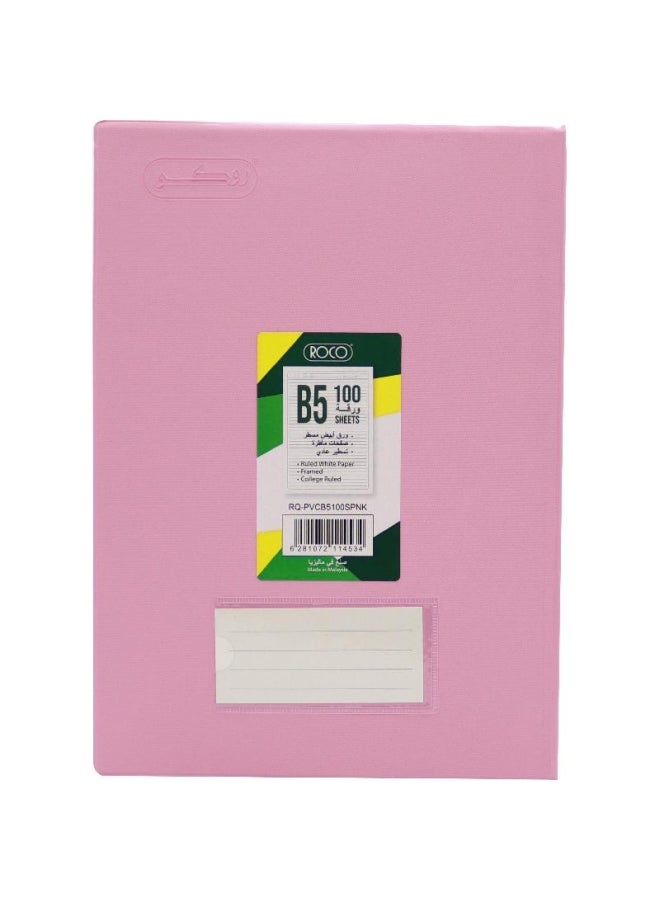 ROCO B5 Ruled Notebook Pink - Image 1
