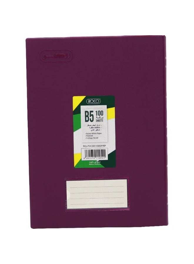 ROCO B5 Ruled Notebook Purple - Image 1