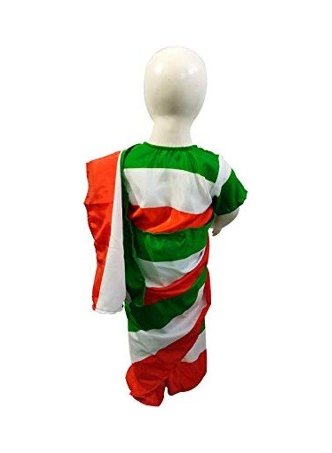 زي تنكري بتصميم ساري ليوم الاستقلال أخضر/ أحمر/ أبيض. - Image 2