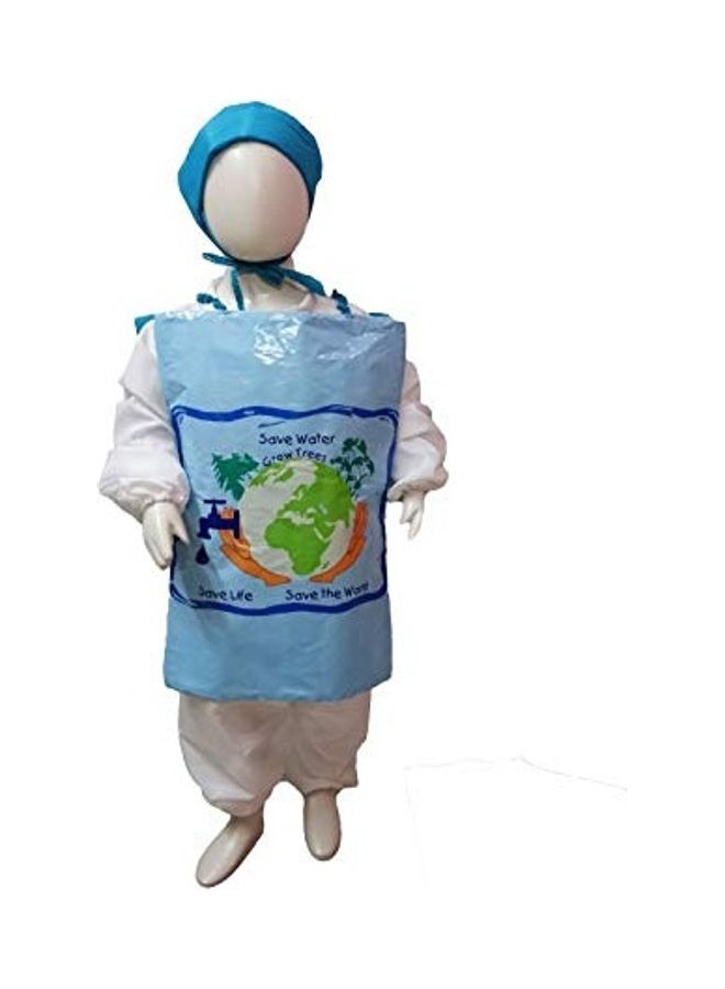 زيّ تنكري فاخر مناسب للأطفال مُزيّن بتصميم "Save Water Grow Trees Save The World" من بوك ماي كوستيوم - Image 1
