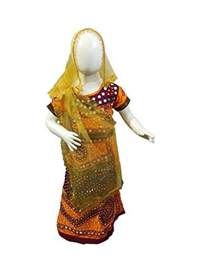 زي تنكري لشخصية رادها ليهينغا تشانيا تشولي من بوك ماي كوستوم مع تشوني ذهبي أحمر/ أصفر/ ذهبي - Image 1