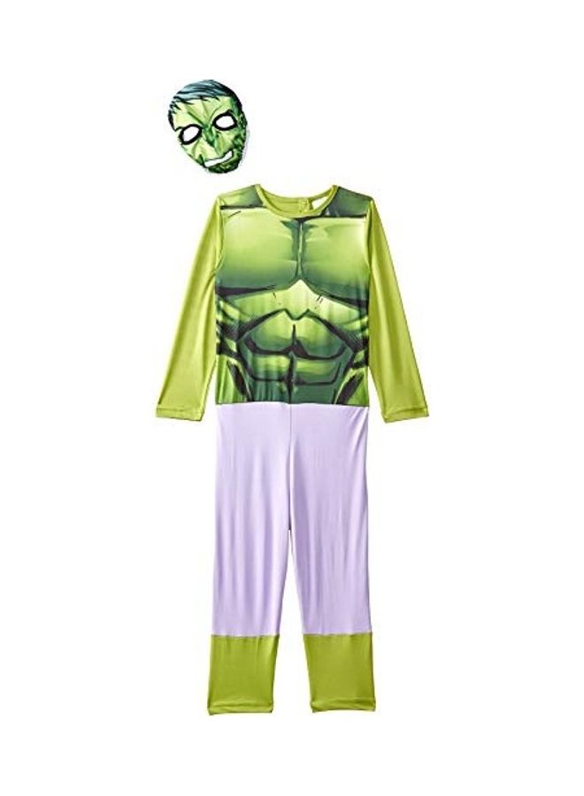 Marvel Avengers The Hulk Jumpsuit Basic with Mask (4-5 Yrs) 10x10x2inch - Image 1