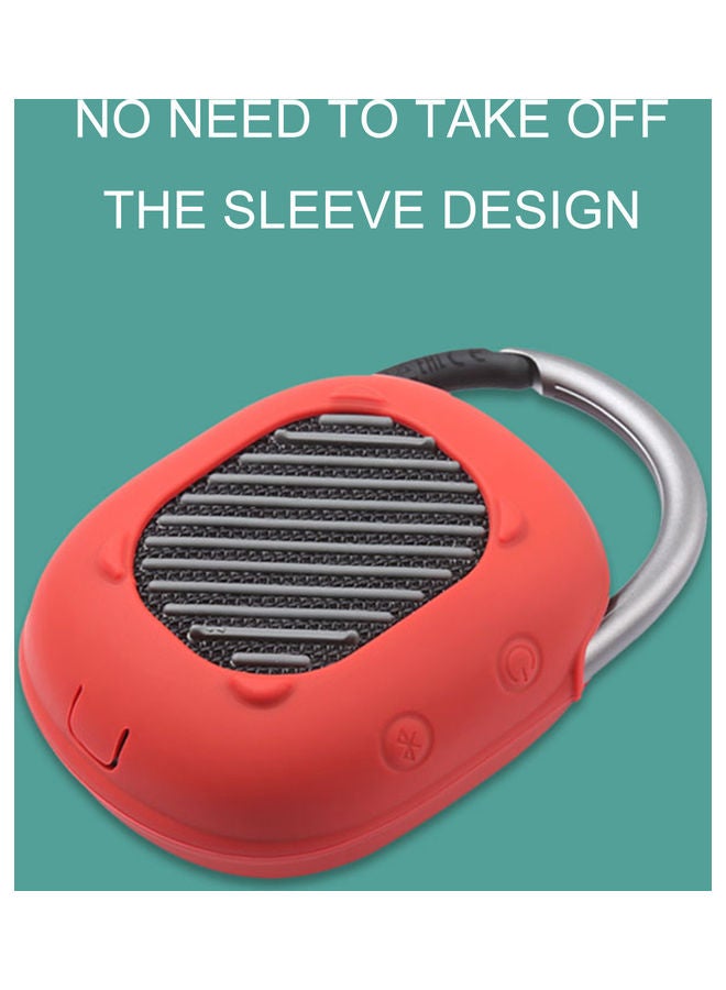 Portable Protective Speaker Cover For JBL Clip 4 Red  - Image 2