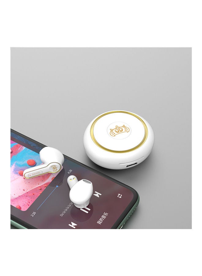 Generic Bluetooth Smart Touch In Ear Wireless Earbuds White/Gold  - Image 3