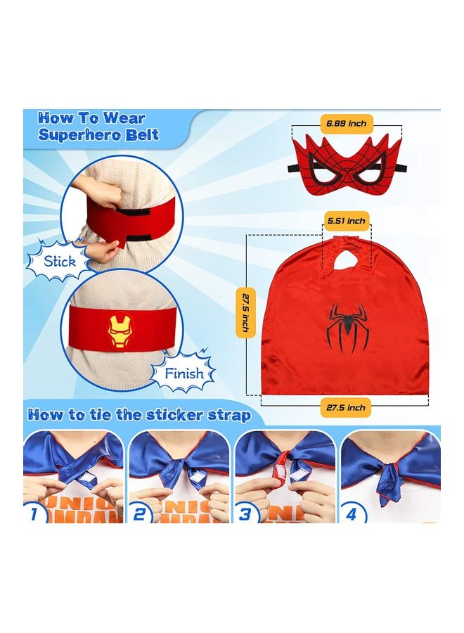 XiuWoo 6-Piece Superhero Cape And Mask With Bracelet - Image 4