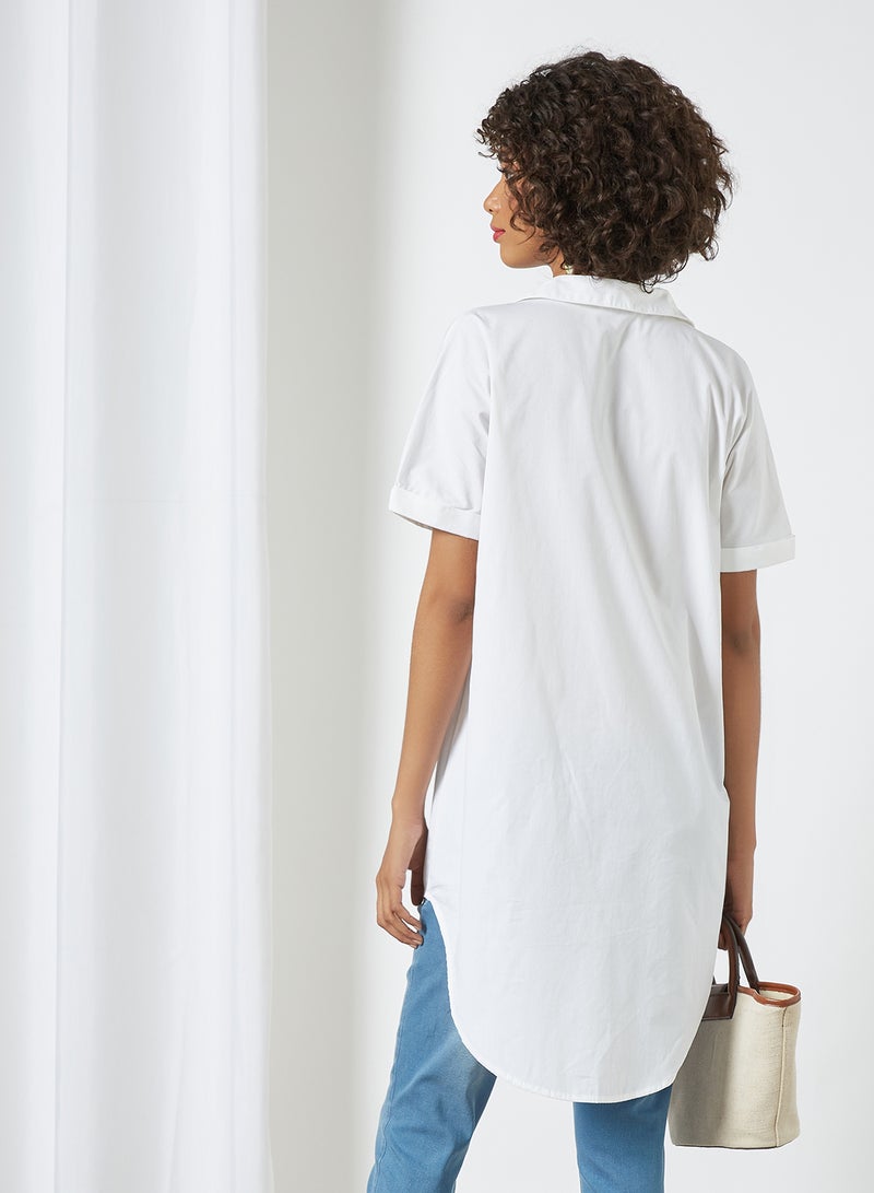 ONLY Curved Hem Tunic White - Image 4