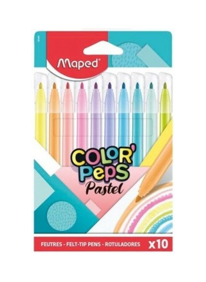 مابد قلم ألوان باستيل من اللباد، 10 قطع متعدد الألوان