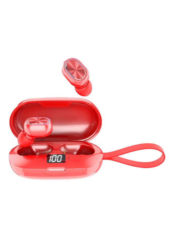 Generic Smart Touch Noise Reduction Wireless Earbuds Red 