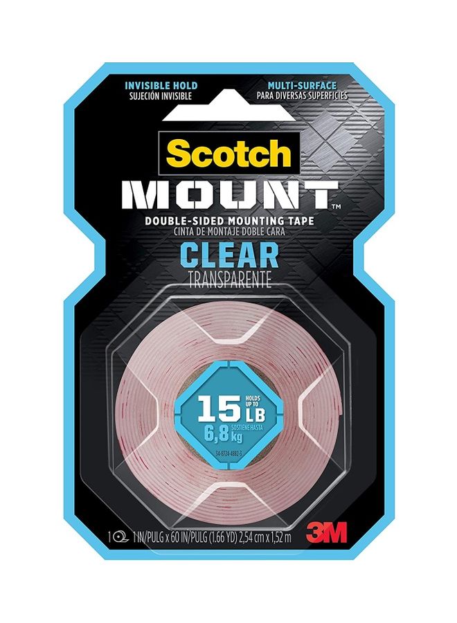 3M - Double Sided Mounting Tape Clear/Red - Image 1