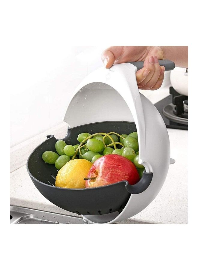 Vegetable Chopper Slicer 9-in-1 Multipurpose Vegetable Cutter With Rapid Drain Basket White/Black