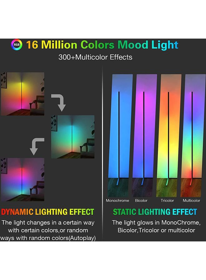 LED RGB Corner Ambient Light with Remote Multicolour - Image 3