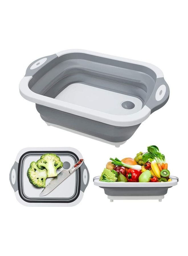 Orchid - Foldable Multifunction Cutting Board Grey/White - Image 1