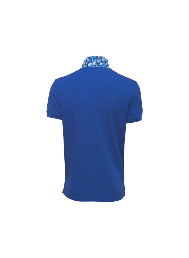 Biggdesign Sailboat Stylish Casual Polo Navy Blue - Image 2