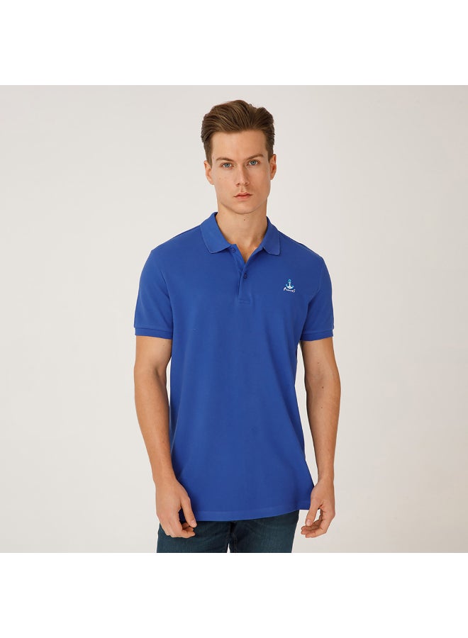 Biggdesign Sailboat Stylish Casual Polo Navy Blue - Image 1