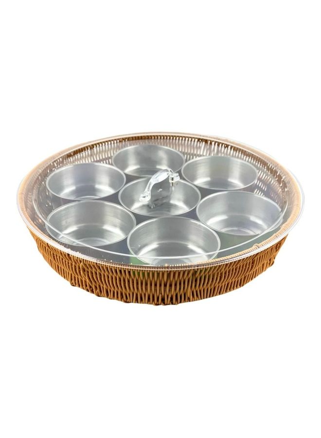 AFAQ Round Breakfast Tray Multicolour 40cm - Image 1