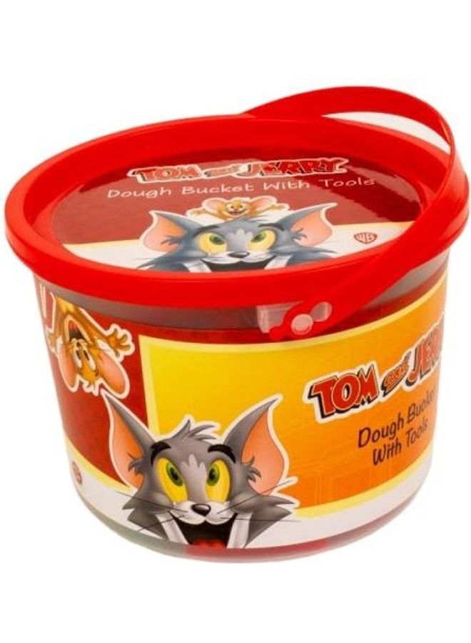 Tom And Jerry Kids Dough Bucket Set With Tools  - Image 1
