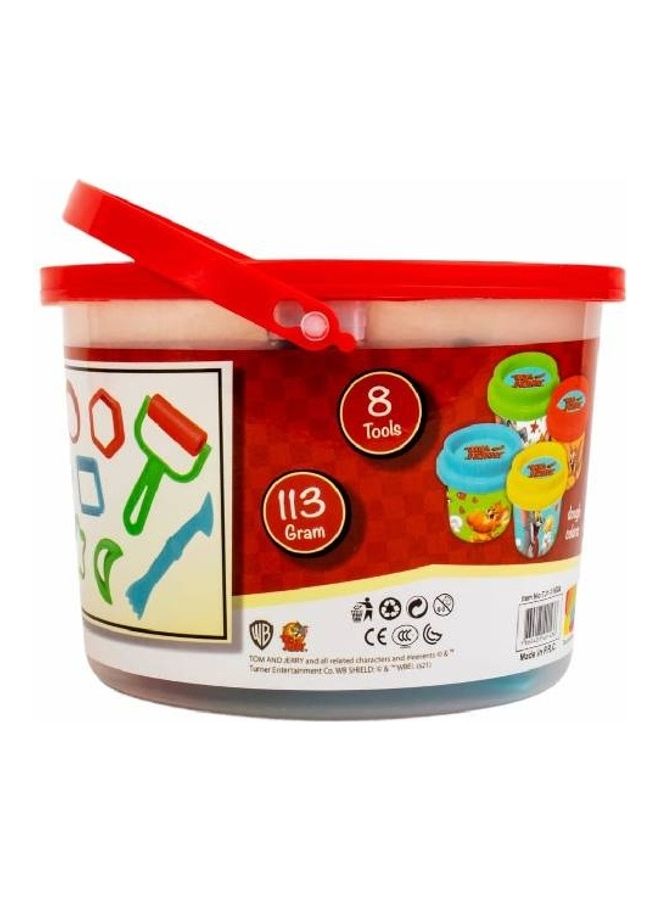 Tom And Jerry Kids Dough Bucket Set With Tools  - Image 2