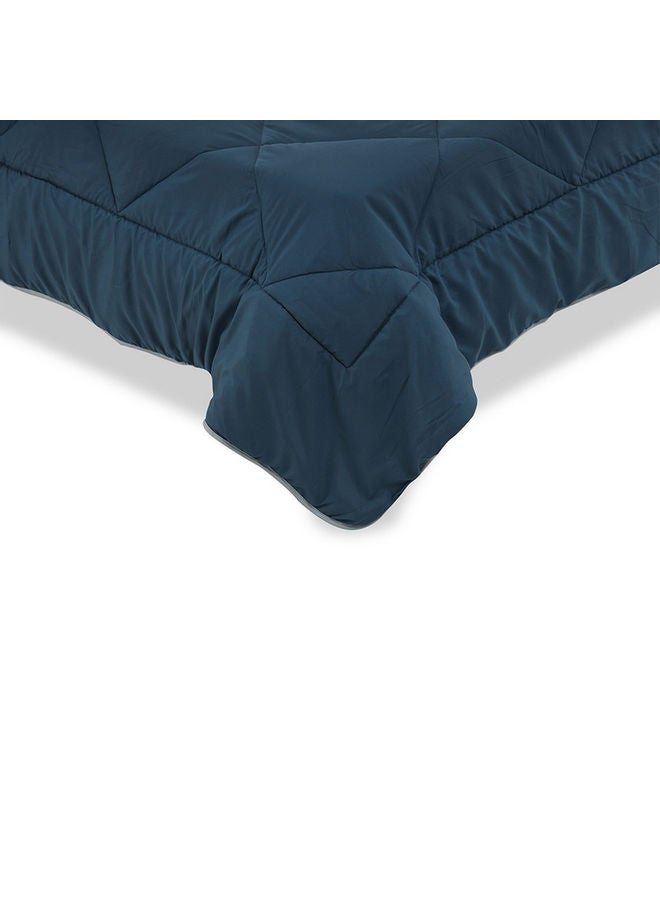 3-Piece Reversible Comforter Set Polyester Blue 230 x 220cm - v1624428998/N48511360A_3