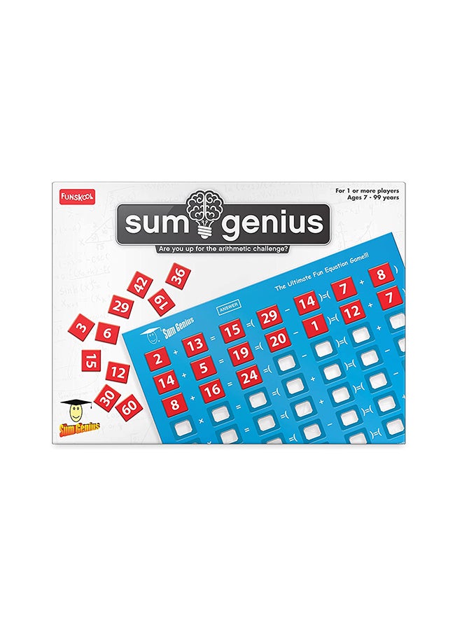 49-Piece Sumgenius Number Board Game For Kids, Adults & Family Game - v1624429533/N42588838A_3