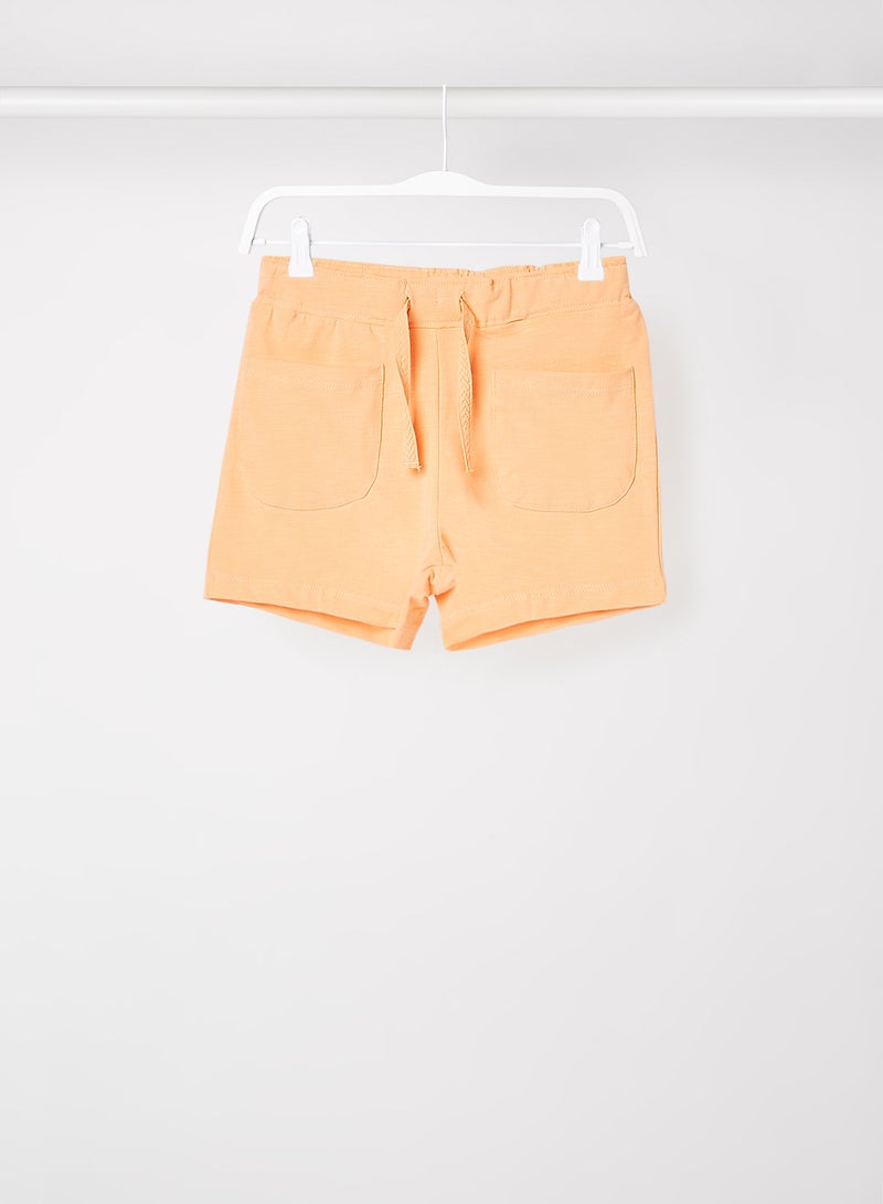 NAME IT - Kids Pocket Detail Shorts Peach - Image 1