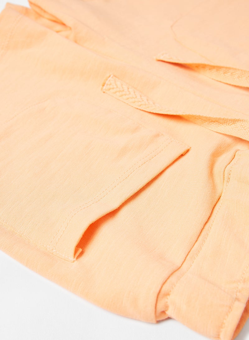 NAME IT - Kids Pocket Detail Shorts Peach - Image 1