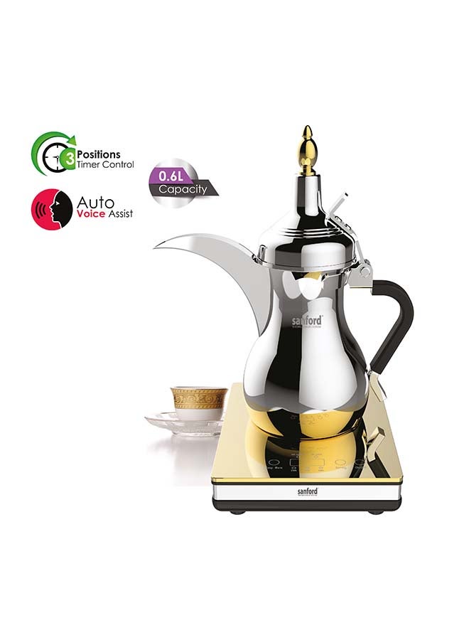 سانفورد ماكينة صنع القهوة العربية 0.6 L 1200 W SF7404ACM كروم - Image 3