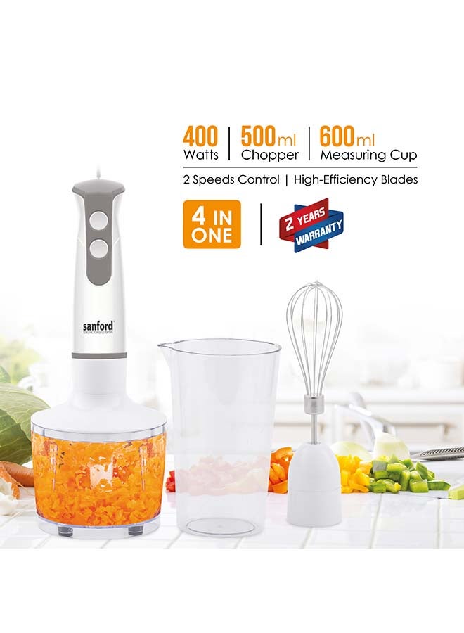 Sanford 3-In-1 Multi Functional Hand Blender SF6853MHB White - Image 1