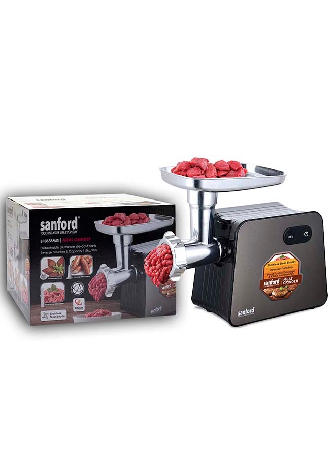 Sanford - Meat Grinder Mincer 2000W 2000.0 W SF5858MG B Black/Silver - Image 1