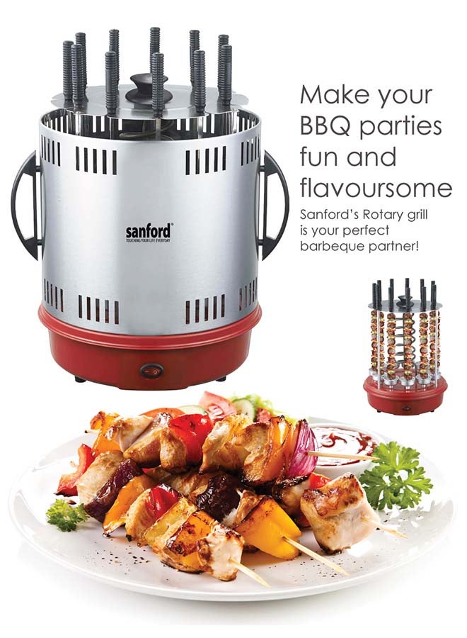 Sanford Rotary Barbeque Grill 1500W 1500.0 W SF5950RBQ BS Silver  - Image 1
