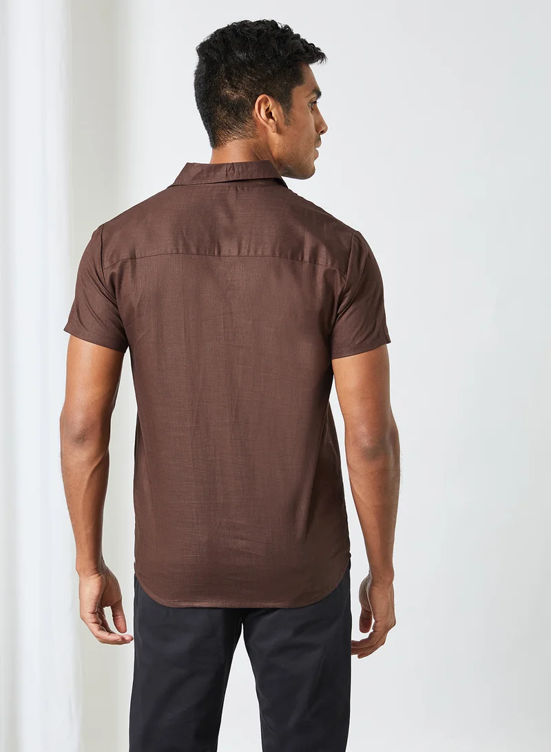 Sivvi x D'Atelier Short Sleeve Button Down Shirt