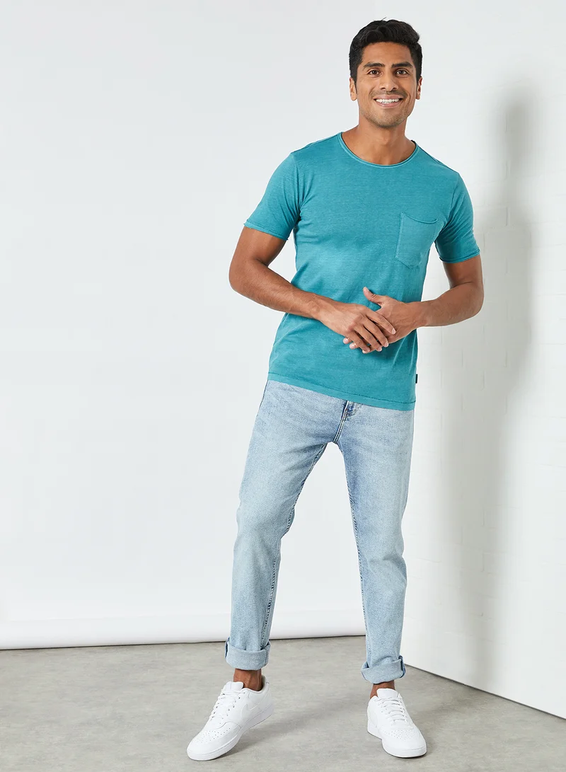 LINDBERGH Single Pocket T-Shirt Blue