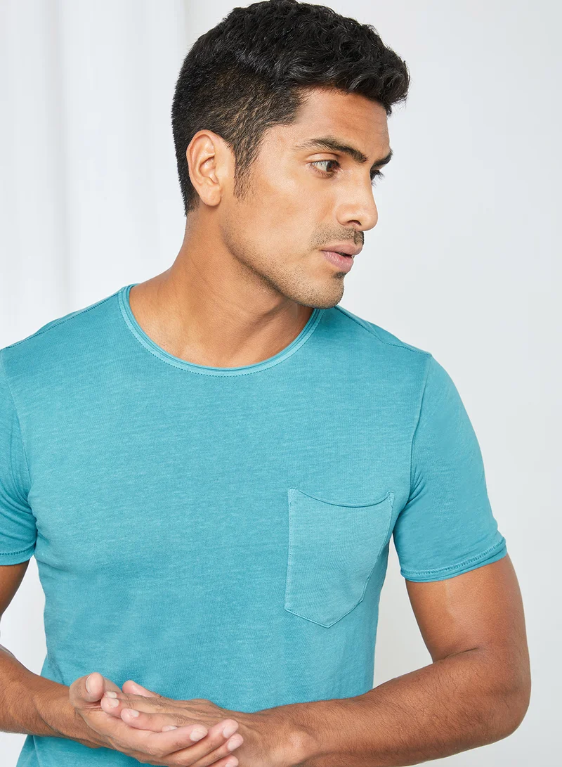 LINDBERGH Single Pocket T-Shirt Blue