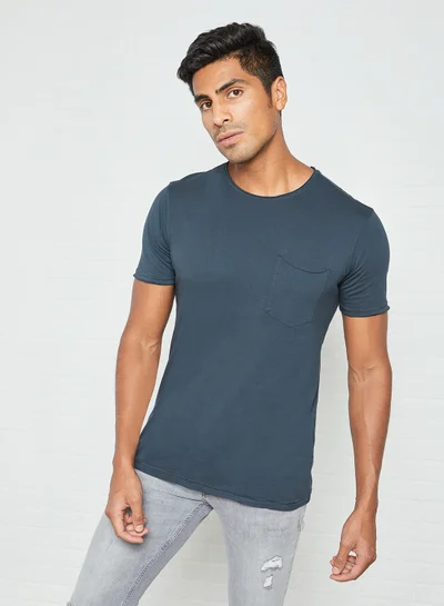 LINDBERGH Single Pocket T-Shirt Navy