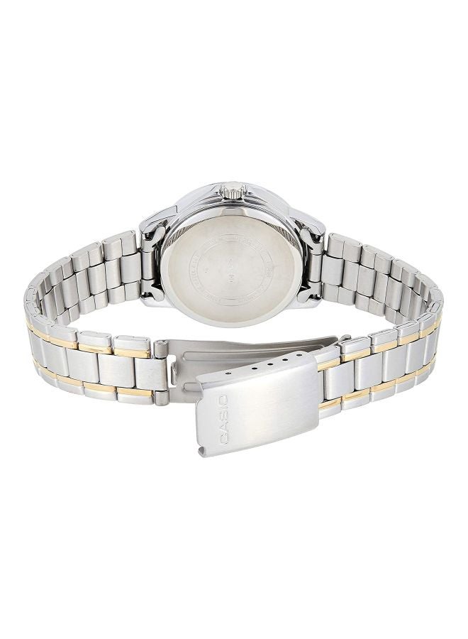 CASIO Women's Stainless Steel Analog Wrist Watch LTP-V004SG-9A - 30 mm - Silver/Gold - Image 2