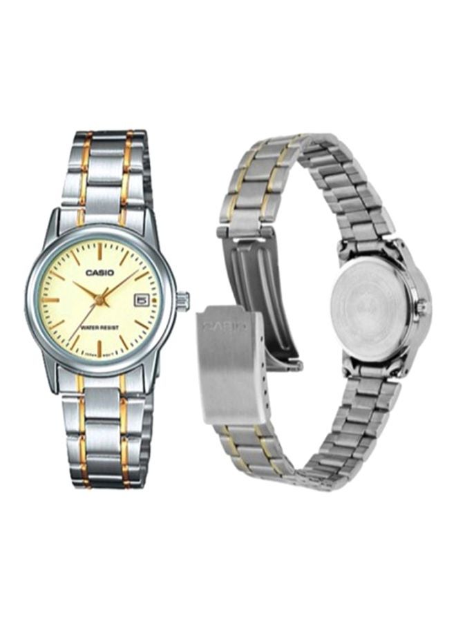 CASIO Women's Stainless Steel Analog Wrist Watch LTP-V004SG-9A - 30 mm - Silver/Gold - Image 4