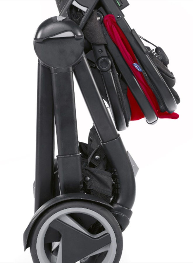 Fully Single Convertible 2-In-1 Stroller 0M-3Y, Red Passion