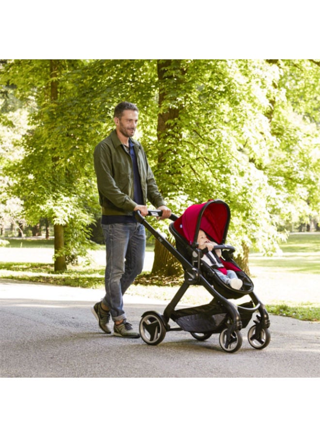 Fully Single Convertible 2-In-1 Stroller 0M-3Y, Red Passion