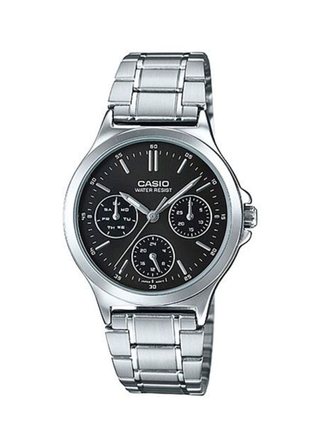 كاسيو ساعة يد رسمية بعقارب طراز LTP-V300D-1A - قياس 33 مم - لون فضي للنساء - Image 1