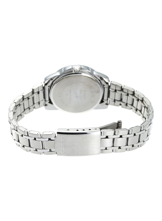 CASIO Women's Fabric Analog Quartz Watch LTP-1314D-2AVDF - 33 mm - Silver - Image 2