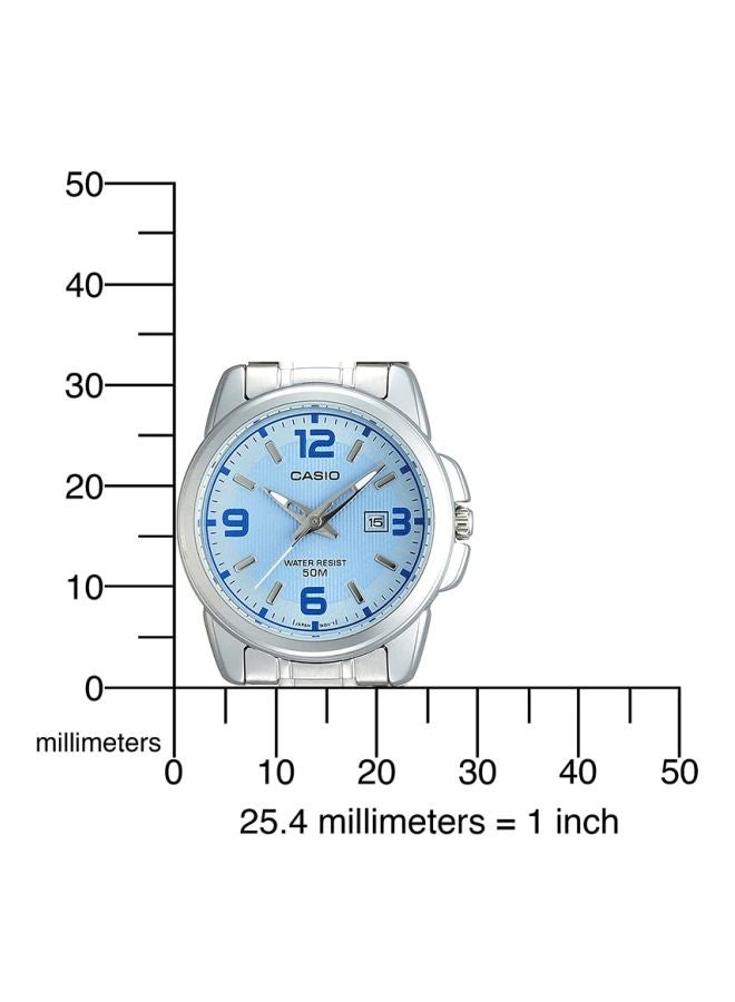 CASIO Women's Fabric Analog Quartz Watch LTP-1314D-2AVDF - 33 mm - Silver - Image 5