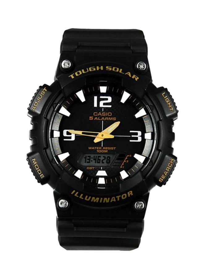 كاسيو ساعة يد رقمية كوارتز بسوار من الستانلس ستيل طراز AQ-S810W-1BVDF - قياس 47 مم - لون أسود للرجال - Image 1