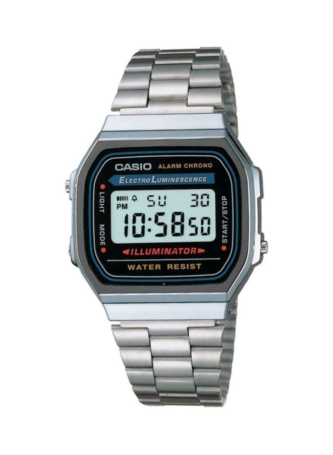 CASIO Men's Stainless Steel Digital Wrist Watch A168WA-1UWD - 36 mm - Silver  - Image 1