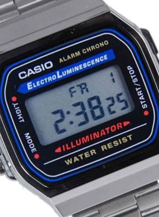 CASIO Men's Stainless Steel Digital Wrist Watch A168WA-1UWD - 36 mm - Silver  - Image 3