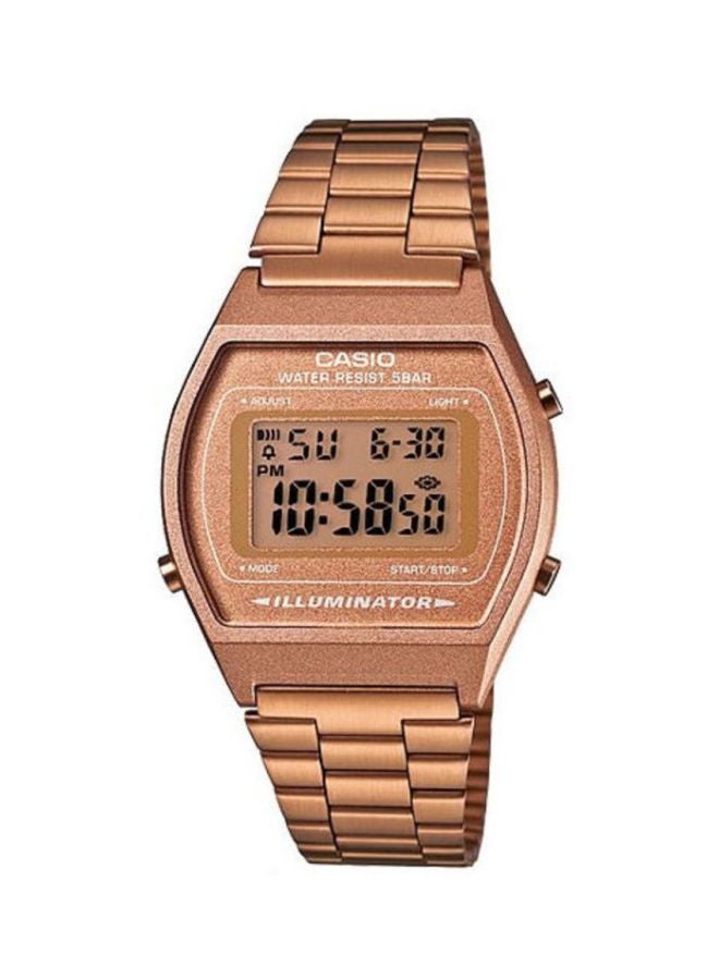 CASIO Women's Water Resistant Stainless Steel Digital Watch B640WC-5ADF - 39 mm - Rose Gold  - Image 1