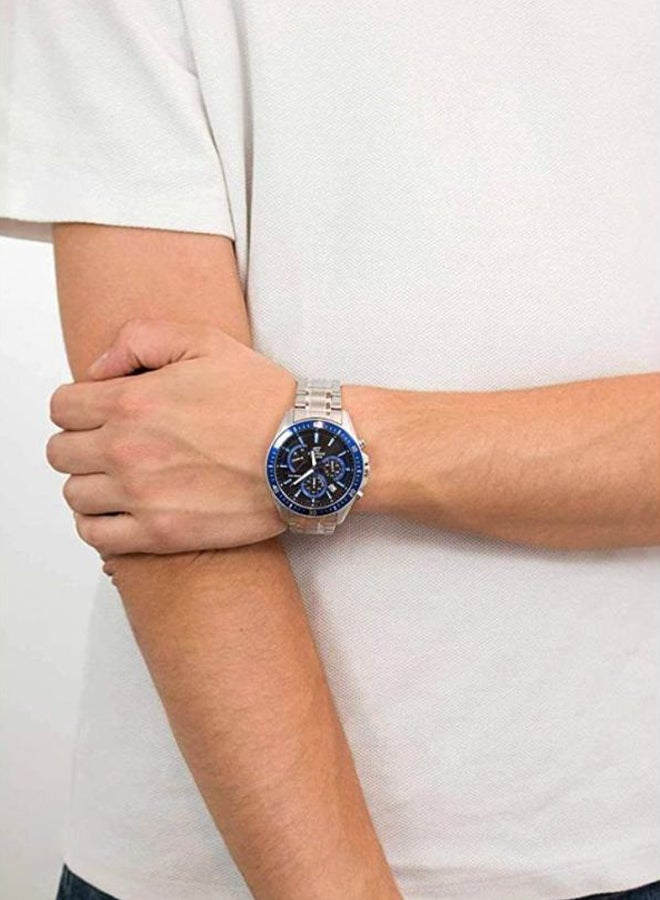 CASIO - Men's Edifice Chronograph Watch EFR-552D-1A2VUEF - 53 mm - Silver - Image 1