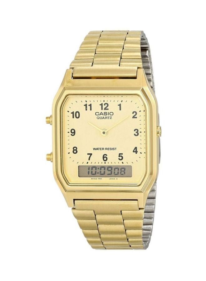 CASIO Men's Water Resistant Stainless Steel Analog + Digital Wrist Watch AQ-230GA-9BMQ  - Image 1