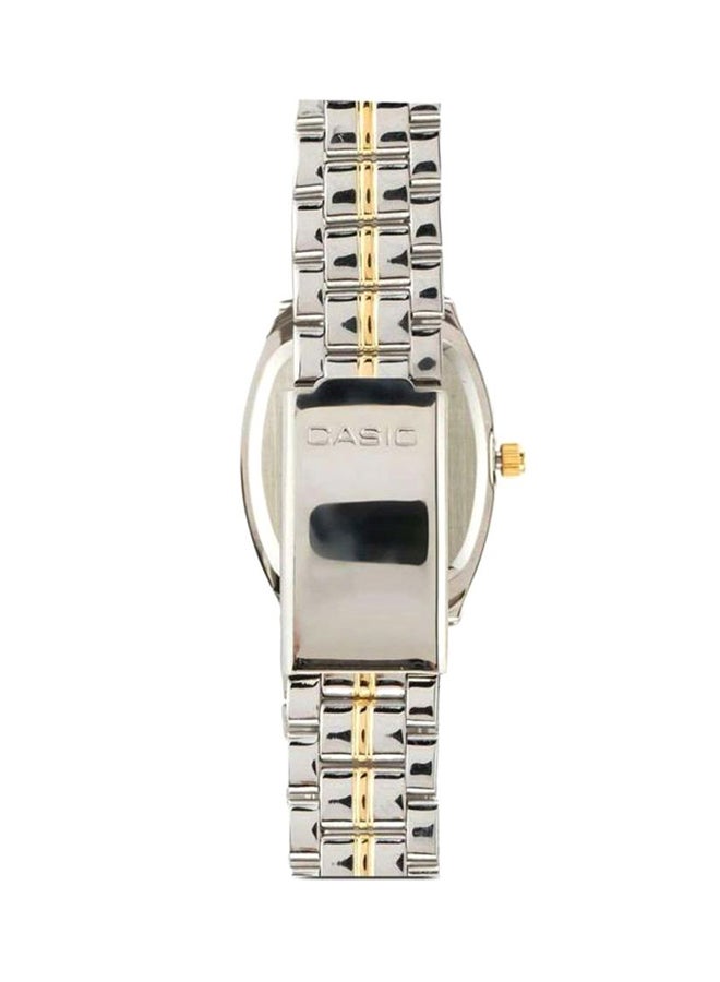 كاسيو ساعة يد بعقارب مقاومة للماء طراز LTP-1169G-9A - قياس 22 مم - فضي/ذهبي للنساء - Image 5