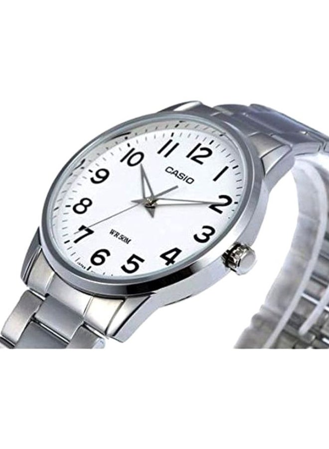 كاسيو ساعة يد بعقارب إنتيسر طراز LTP-1303D-7B - قياس 30 مم - لون فضي للنساء - Image 4